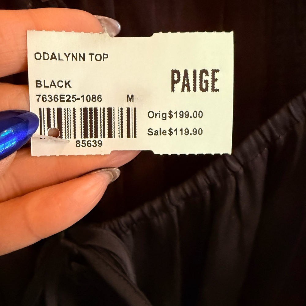 PAIGE Black Peplum Blouse - Picture 12 of 13